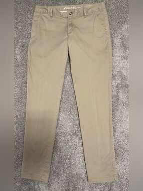Eddie Bauer Women's Tan Straight Leg Trousers